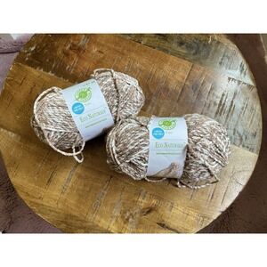 Loops & Threads Yarn Eco Naturals Sand‎ New 2 Skeins NEW